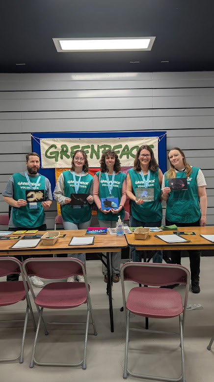 Greenpeace inside stall