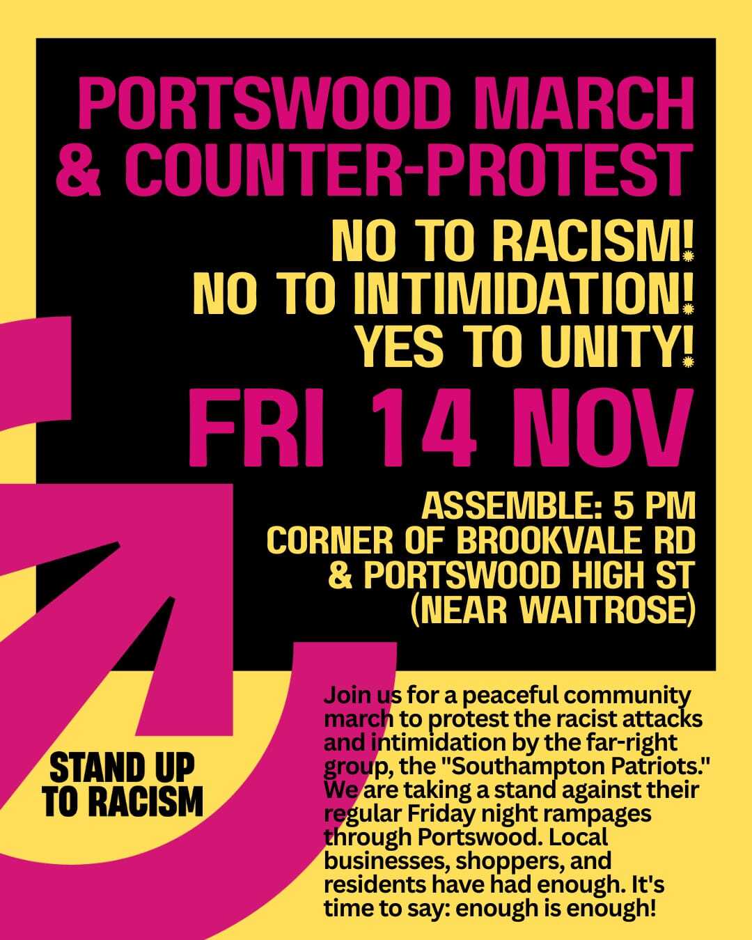 poster for anti-racism march