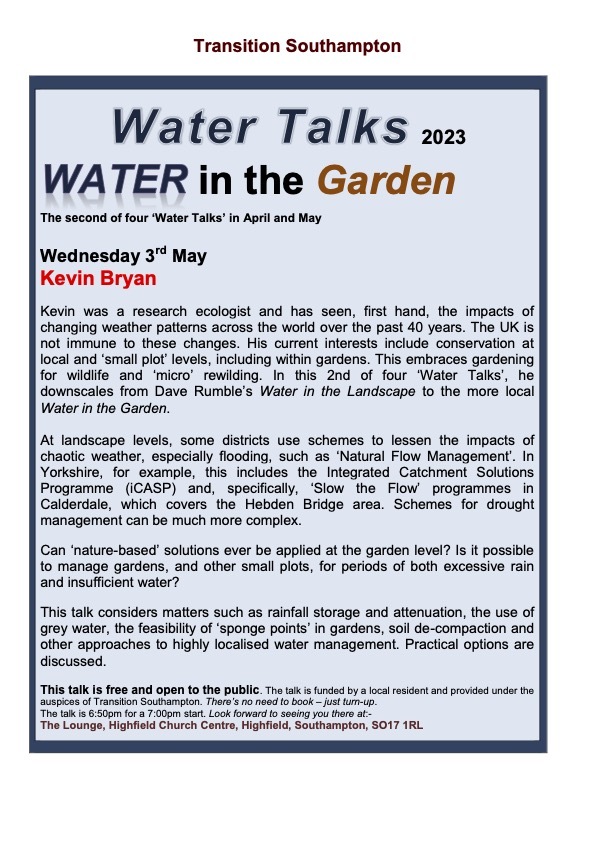 Water Talks - Garden Poster 