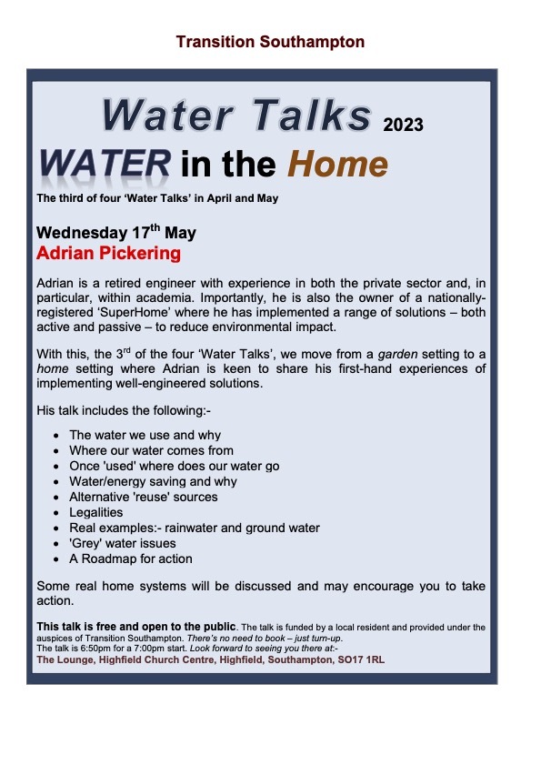 Water Talks - Home Poster 