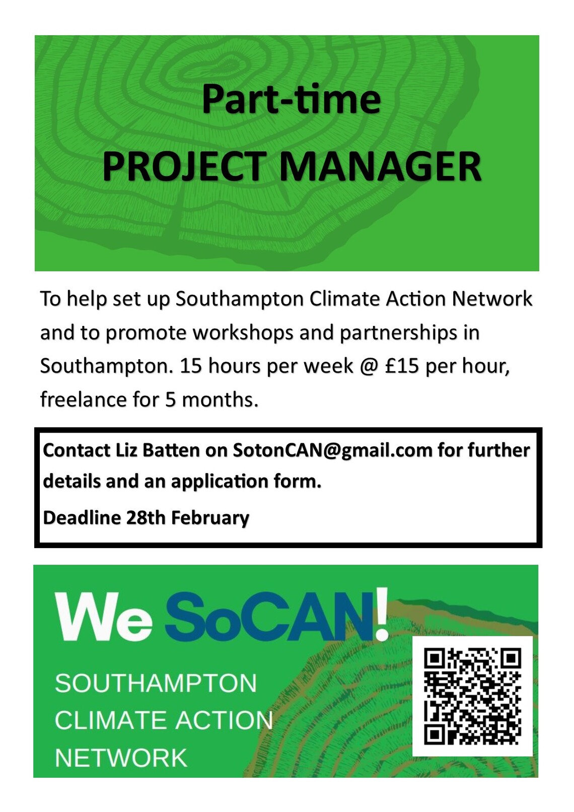 Part-time project manager wanted